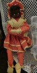 aa bed doll red check